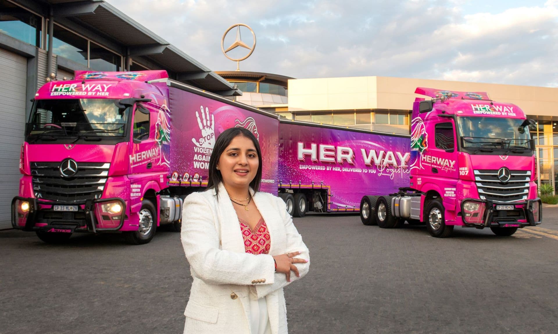 Breaking barriers in Women's Month: entrepreneur's pink fleet makes powerful statement