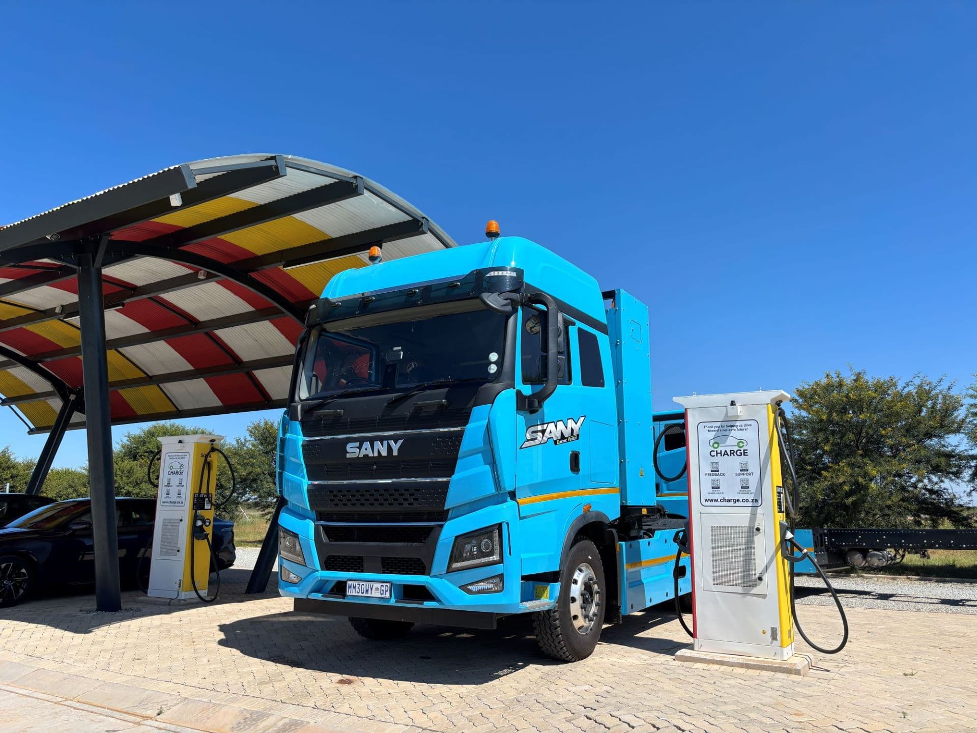 South Africa launches first off-grid solar charging station for electric trucks